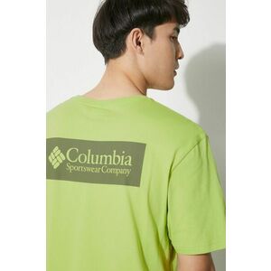Columbia tricou din bumbac North Cascades culoarea verde, cu imprimeu 1834041 imagine