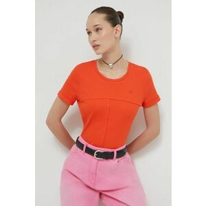 Desigual tricou femei, culoarea portocaliu imagine