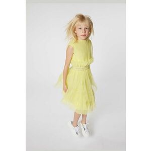 Karl Lagerfeld rochie fete culoarea galben, mini, evazati imagine
