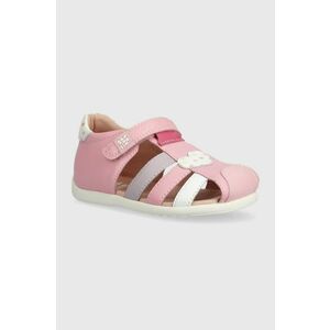 Garvalin sandale din piele pentru copii culoarea roz imagine