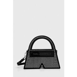 Karl Lagerfeld geanta de mana din piele intoarsa culoarea negru imagine