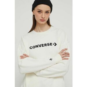 Converse bluza femei, culoarea bej, cu imprimeu imagine