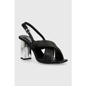 Karl Lagerfeld sandale de piele KL TOWER culoarea negru, KL33915 imagine