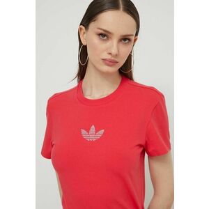 adidas Originals tricou femei, culoarea roșu IS4596 imagine