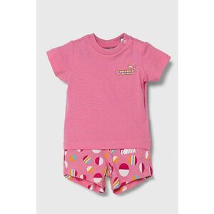 Puma compleu copii ESS+ SUMMER CAMP Infants Set JS culoarea roz imagine