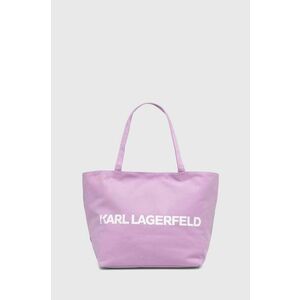 Karl Lagerfeld geanta de bumbac culoarea violet imagine