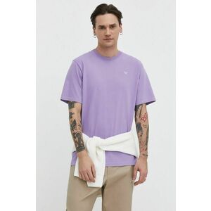 Superdry tricou din bumbac barbati, culoarea violet, cu imprimeu imagine