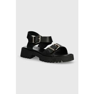 Wojas sandale de piele 7610851 femei, culoarea negru, cu platforma imagine