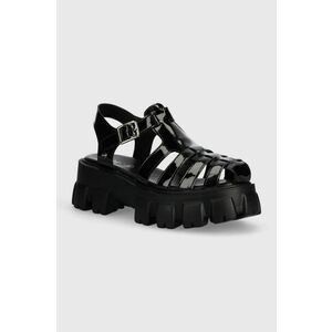 GOE sandale de piele femei, culoarea negru, cu platforma, NN2N4100 imagine