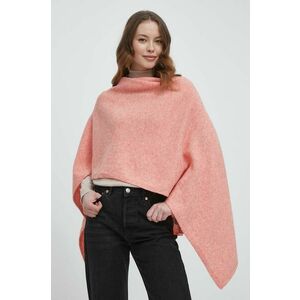 United Colors of Benetton poncho de lana culoarea roz imagine