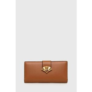 Karl Lagerfeld portofel de piele femei, culoarea maro imagine