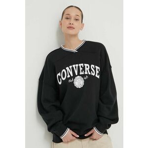 Converse bluza femei, culoarea negru, cu imprimeu imagine