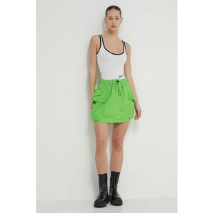 Karl Lagerfeld Jeans fusta culoarea verde, mini, creion imagine