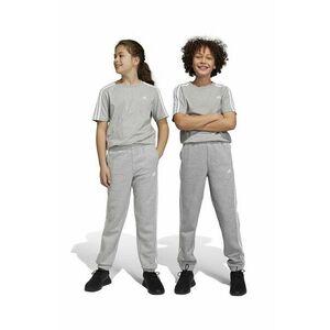 adidas pantaloni de trening pentru copii culoarea gri, melanj imagine