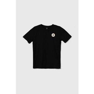 Converse tricou de bumbac pentru copii culoarea negru, cu imprimeu imagine
