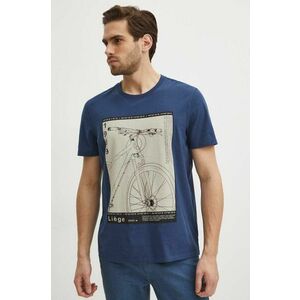Medicine tricou din bumbac barbati, culoarea albastru marin, cu imprimeu imagine