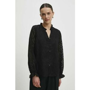 Answear Lab camasa femei, culoarea negru, regular imagine