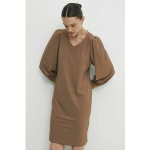 Answear Lab rochie culoarea maro, mini, drept imagine