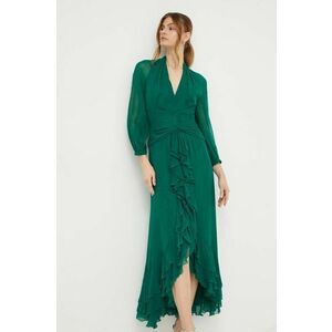 Luisa Spagnoli rochie culoarea verde, midi, evazati imagine