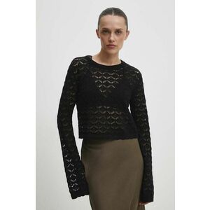 Answear Lab pulover de bumbac culoarea negru, light imagine