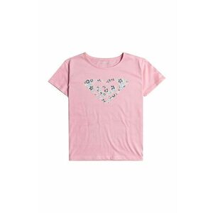 Roxy tricou de bumbac pentru copii DAY AND NIGHT culoarea roz imagine