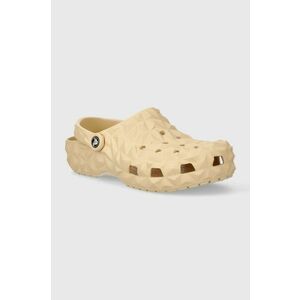 Crocs papuci Classic Geometric Clog culoarea bej, 209563 imagine