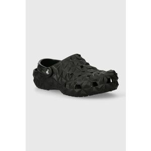 Crocs papuci Classic Geometric Clog culoarea negru, 209563 imagine