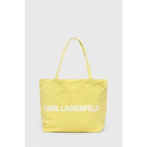 Karl Lagerfeld geanta de bumbac culoarea galben imagine
