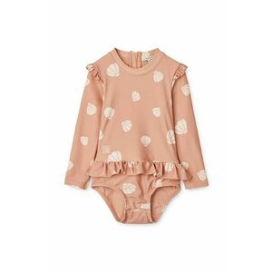 Liewood costum de baie dintr-o bucată pentru bebeluși Sille Baby Printed Swimsuit culoarea roz imagine