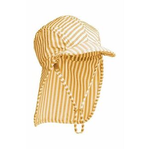 Liewood caciula copii Lusio Seersucker Sun Hat culoarea galben, modelator imagine