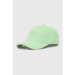 North Sails șapcă de baseball din bumbac culoarea verde, neted imagine