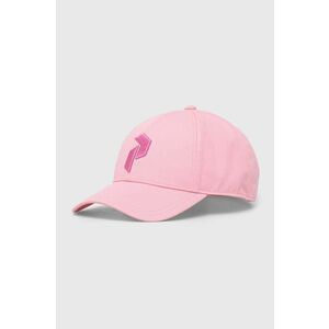 Peak Performance șapcă de baseball din bumbac culoarea roz, cu imprimeu imagine