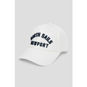 North Sails șapcă de baseball din bumbac culoarea alb, cu imprimeu imagine