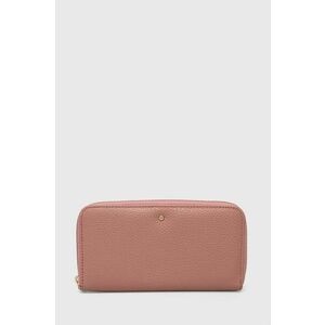 Geox portofel de piele D35K3H-00046 D.WALLET femei, culoarea roz imagine