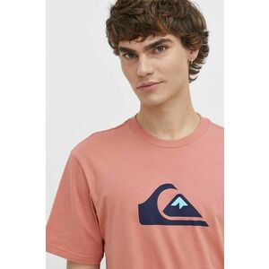 Quiksilver tricou din bumbac barbati, culoarea rosu, cu imprimeu imagine