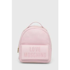 Love Moschino rucsac femei, culoarea roz, mic, cu imprimeu imagine