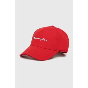 Champion șapcă de baseball din bumbac culoarea roșu, cu imprimeu 805973 imagine