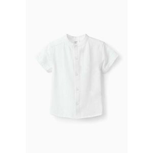 zippy cămașă din amestec de in pentru bebeluși culoarea alb imagine