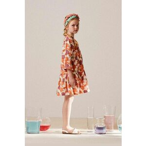 zippy rochie din bumbac pentru copii culoarea portocaliu, mini, evazati imagine