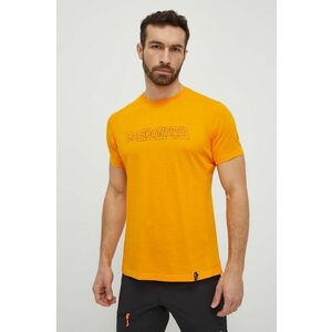LA Sportiva tricou Outline barbati, culoarea portocaliu, cu imprimeu, F28102102 imagine