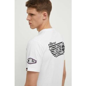 Ellesse tricou din bumbac Boretto T-Shirt barbati, culoarea alb, cu imprimeu, SHV20120 imagine
