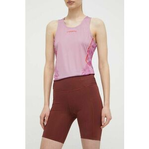 Columbia pantaloni scurti sport Boundless Trek femei, culoarea bordo, neted, high waist, 2074471 imagine