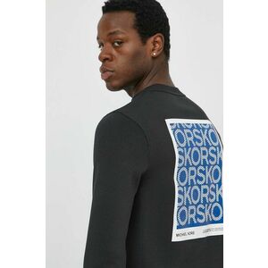 Michael Kors bluza barbati, culoarea negru, cu imprimeu imagine