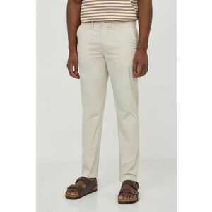 Pepe Jeans pantaloni barbati, culoarea bej, drept imagine