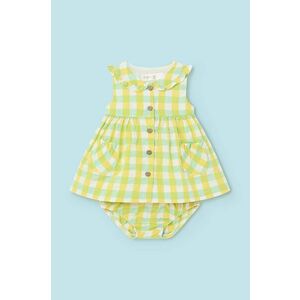 Mayoral Newborn rochie din bumbac pentru bebeluși culoarea galben, mini, evazati imagine