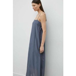 Lovechild rochie din amestec de mătase culoarea bleumarin, maxi, evazați 24-2-747-2026 imagine