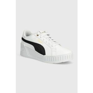 Puma sneakers din piele Karmen Wedge culoarea alb, 390985 imagine