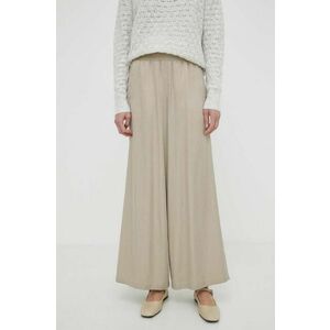 Drykorn pantaloni CEILING femei, culoarea bej, lat, high waist, 130005 80758 imagine