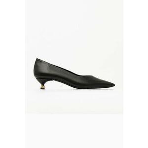 Vanda Novak pantofi de piele Diana culoarea negru, pe toc jos imagine