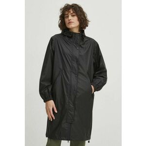 Medicine palton de ploaie femei, culoarea negru, de tranzitie, oversize imagine